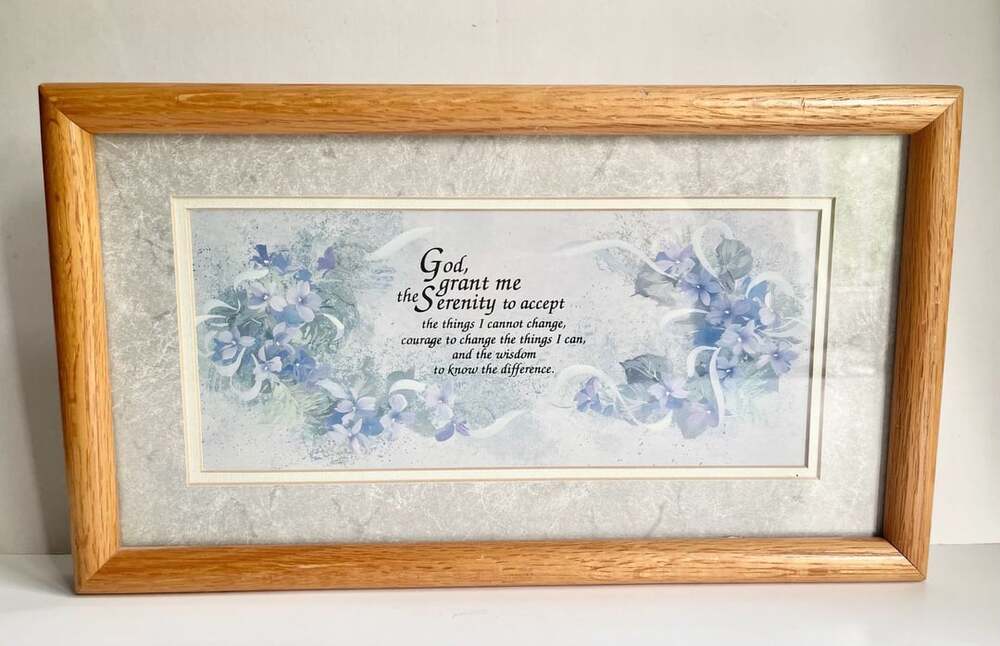 Dicksons God Grant Me The Serenity To Accept Wall Art Print Wood Frame